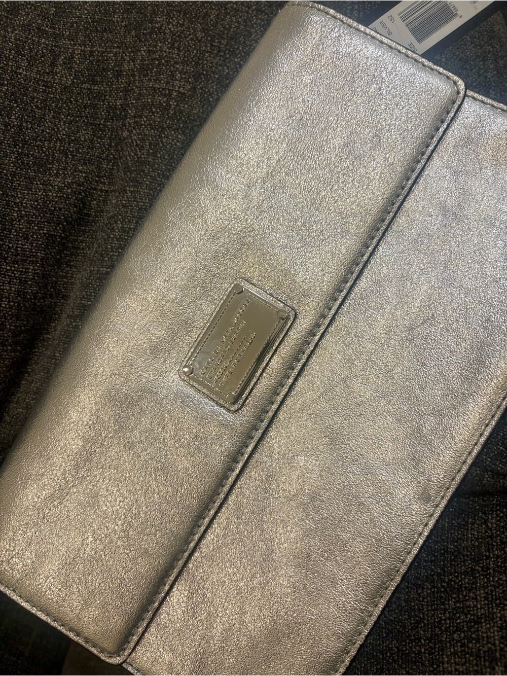 Marc by Marc Jacobs Metallic Silver Fold-Over Clutch